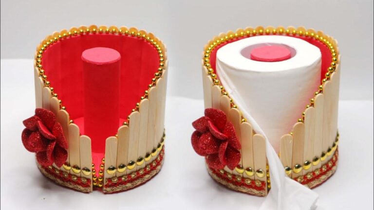 This forgotten trick turns ice cream sticks into a stunning tissue holder…