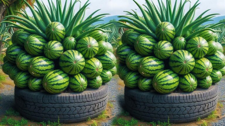This simple trick combines watermelon and aloe vera for the sweetest harvest…