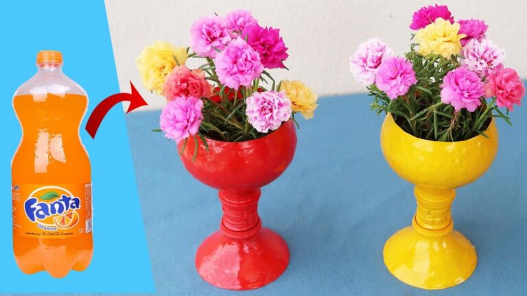 This simple trick transforms plastic bottles into stunning flower pots…