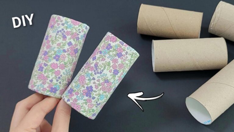 This simple technique transforms cardboard rolls into stunning decorative pieces…