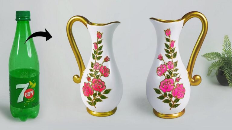 Transform a simple plastic bottle into a stunning flower vase… you’ll love this idea!