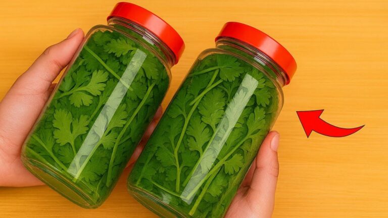 This simple trick keeps cilantro fresh for a whole year… you’ll love the results!