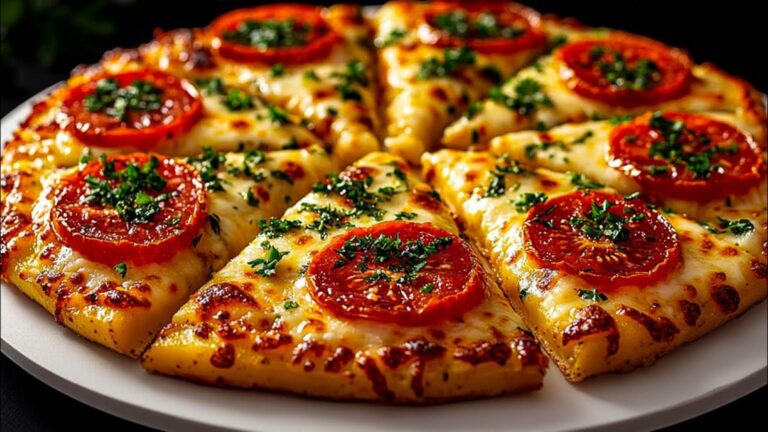 This simple combination transforms humble ingredients into a delicious potato pizza…