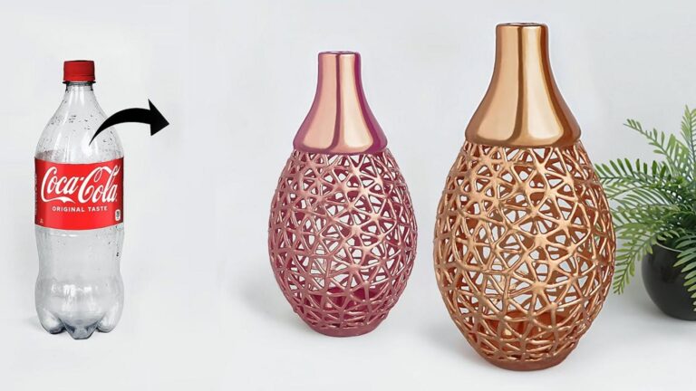 This simple trick transforms plastic bottles into stunning flower vases…