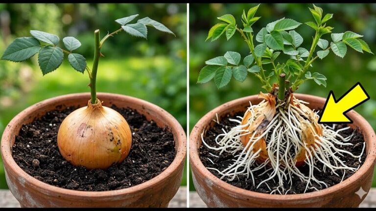 Grow 5 Healthy Rose Plants from an Onion — Discover This Easy Rooting Trick!
