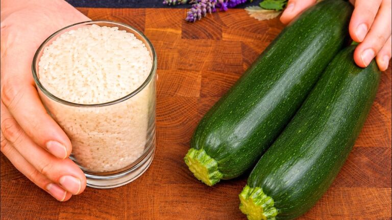 1 Cup of Rice and 2 Zucchini for a Quick and Delicious Dinner! Discover How!