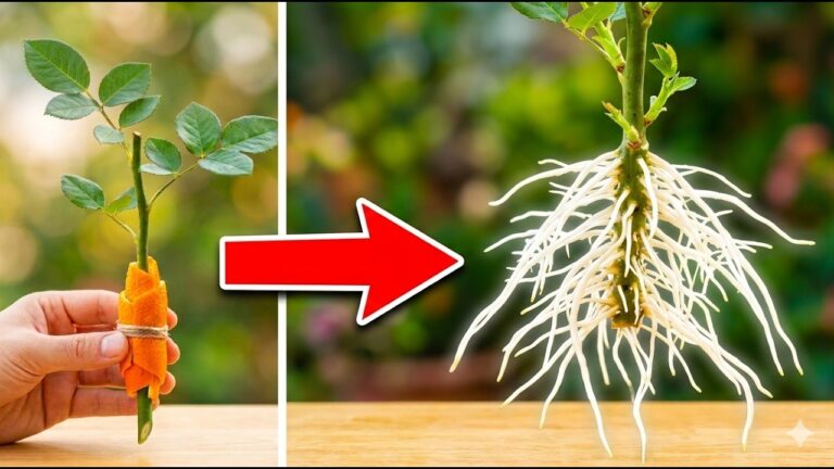 Grow Rose Cuttings Overnight: 5 Easy Steps with Orange Peel! 🌿✨