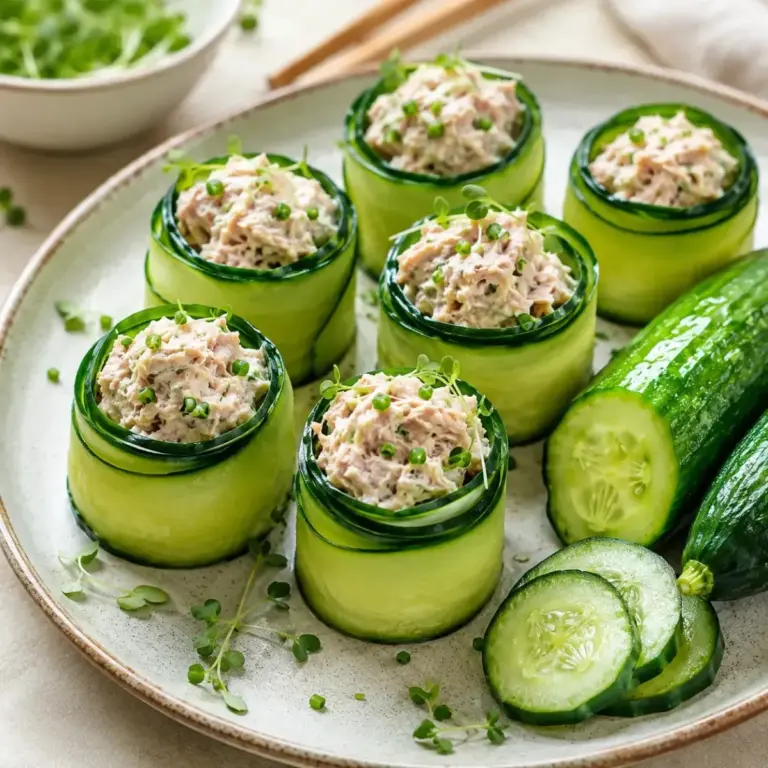 Tuna Cucumber Crown: A Fresh, Elegant, and Easy Appetizer Recipe