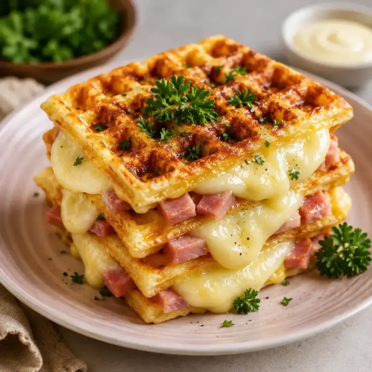 Savory Ham and Cheese Stuffed Waffles: A Delicious Recipe!