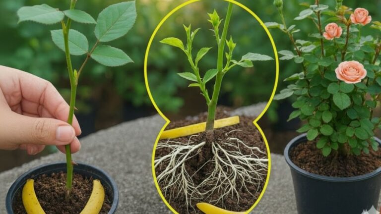10 Rose Cutting Hacks: Watch Them Root Overnight with Just a Banana Peel!