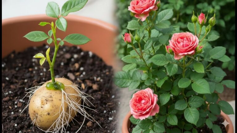 999 Roots Overnight: Try This Unique Potato Rose Propagation Trick!