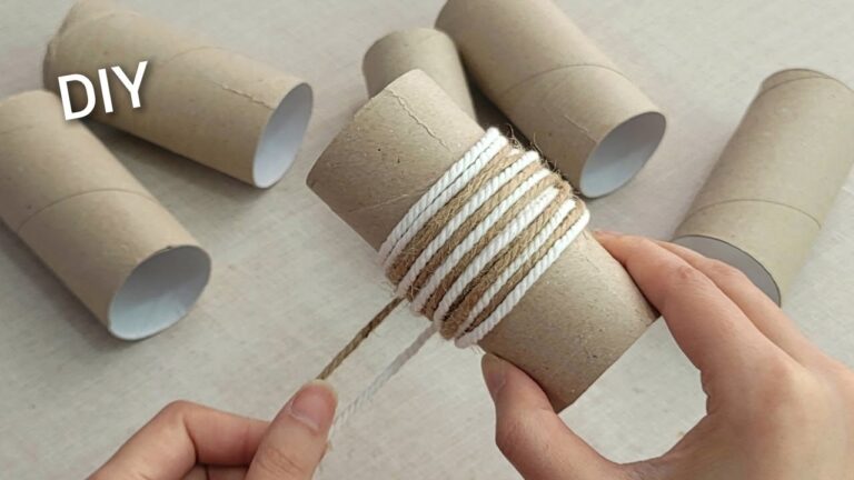 Transform 10 Toilet Paper Rolls into Stunning Rope Décor Ideas!