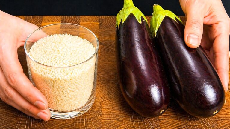 5-Minute Dinner: 1 Cup Rice & 2 Eggplants for an Easy, Delicious Recipe!