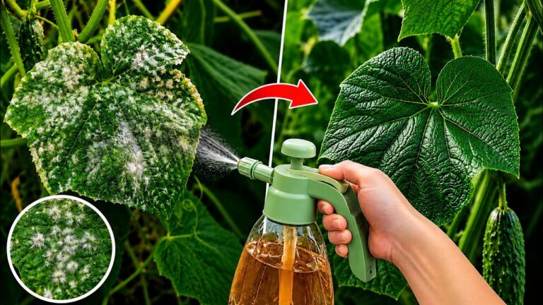 I sprayed this product on my cucumber plants… and the yellow leaves disappeared.