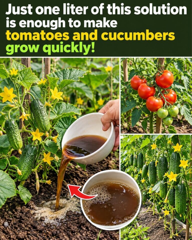 Just one liter of this solution is enough to make tomatoes and cucumbers grow quickly –