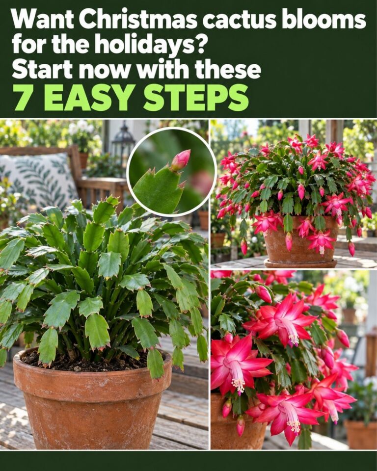 Want Christmas cactus blooms for the holidays? Start now with these 7 simple steps…