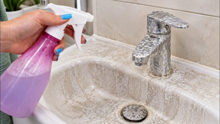 Spray This on Your Faucet – Goodbye Limescale Marks! (No Scrubbing!)